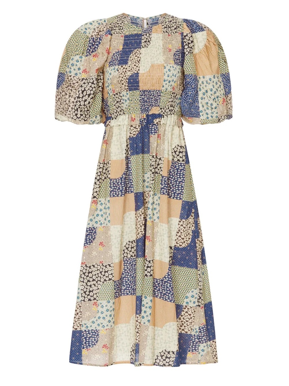 Sea New York Louie Patchwork Smocked Dress